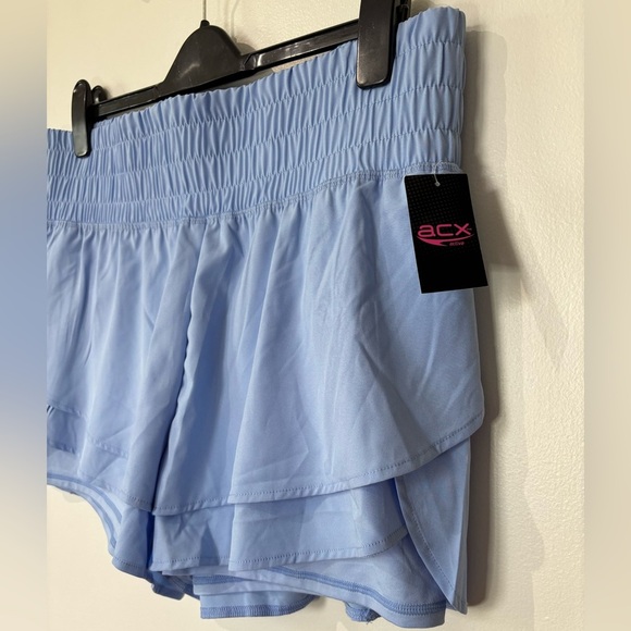 🎉4/30$🎉 ACX NWT Light Blue Layered Athletic Shorts - Size Large - Picture 2 of 5